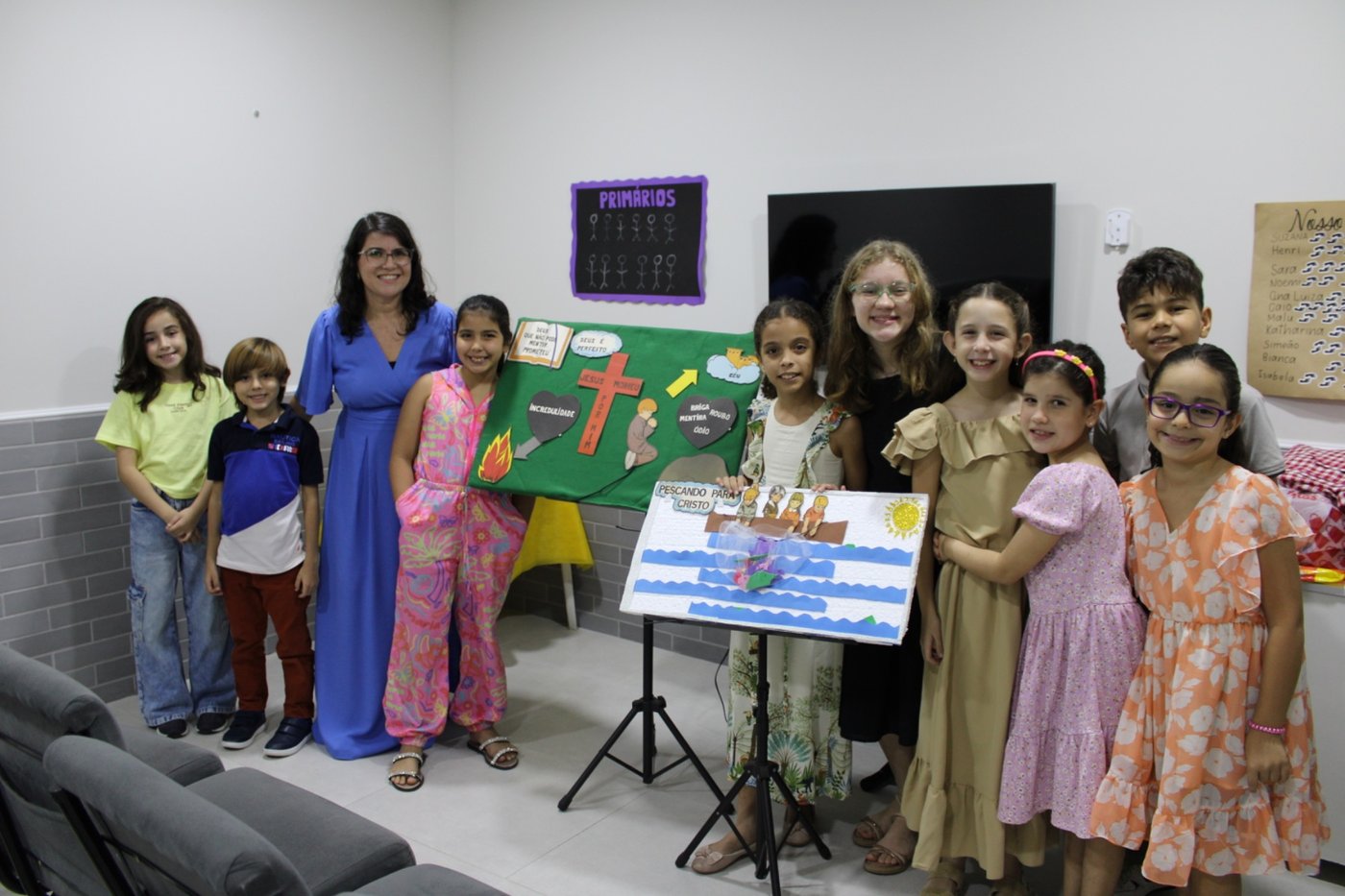 Turma de crianças do Ministério Infantil da Igreja Batista Manancial